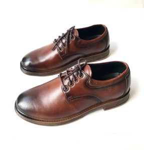 Giày nam da bò cao cấpđế cao su mềm phom chuẩn đẹp size từ 39-44 màu nâu vàngmẫu mới nhất hiện nay