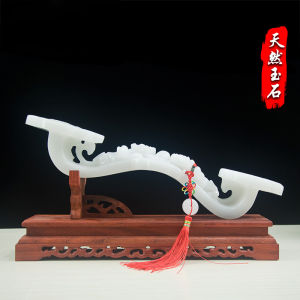 Banderas Natural Jade Good Luck Charm Display Piece Living Room TV Cabinet Moving Decoration Home Accessories Chinese Style