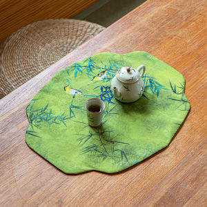 New Chinese Zen Style Cloud Cloth Tea Set Tea Room Dry Poured Tea Table Mat Waterproof Tea Cup Mat Drinking Cloth Pad Tea Pot Holder