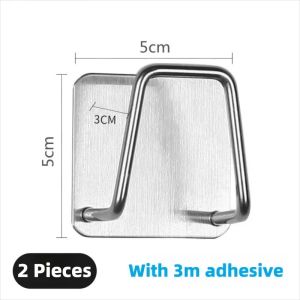 1Pc Stainless Steel Sink Organizer: Adhesive Drain Rack for Sponges Steel Wire Balls & Kitchen Tools