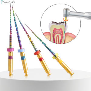 6pcs/Box Rainbow Series SX-F3 Gold Files Heat Activated NiTi Canal Root Files Can Bend Endodontic Treatment Rotary File