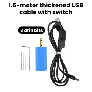 Mini Drill Powerful 10000 RPM/Min Handheld USB Craft Tool Compact Design For DIY Wood Walnut Bamboo Plastic Metal Projects