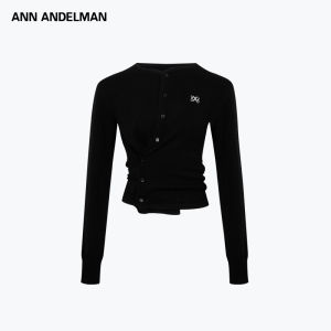 ANN ANDELMAN | Fitted Long Sleeve Asymmetrical Hem Sweater