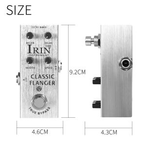 IRIN | IRIN Classic Flanger Electric Guitarra Effect Pedal Metal Trim Flanger Vibrato Effect True Bypass Pedal AN-13 Guitar Accessories