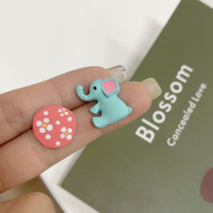 Dễ Thương Hoạt Hình Tai Kim Bạc Elephant S925 Nghệ Thuật Đa Năng Ins Style Nữ Trang Sức Thời Trang Trang Trí Tai