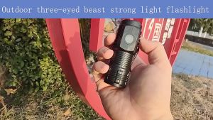 Ultra Bright EDC Flashlight ABS Plastic Strong Magnet USB C Rechargeable Torch 3*LED 3000 Lumens Outdoor Flashlight