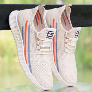 Mens Summer Lightweight Breathable Sports Shoes Anti-Odor Slip-On Sandals Soft Bottom Casual Shoes Mesh Upper Hole Design