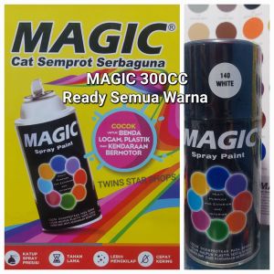 Cat Semprot Pilox Pilok Magic Spray Paint 300cc Ready Berbagai Warna Metalic Doff Dop Glossy Black White Epoxy Silver Putih Merah Kuning Biru Blue Yellow Green Pink Violet Ungu dll