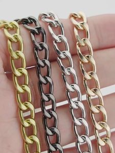 100/110/120cm Long Chain for Bag Sling Replacement Metal Chain Bag Accessories for Handbag Purse Chain DIY Strap Handle Chain Replacement for Shoulder Bag
