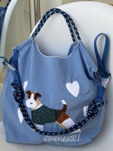 Eco-Friendly Towel Shoulder Bag Crossbody Shopping Bag Casual Embroidered Canvas Purse with Phone Pocket for Travel