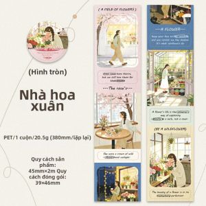 Stickers Punk | Nhãn Dán Giấy Washi Phong Cách Nghỉ Dưỡng Cổ Điển Thành Phố Rừng Biệt Thự
