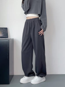 American Style Loose Wide Leg Sport Pants Women Early Autumn New plus Size Casual High Waist Straight Leg Trousers