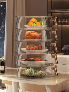 Kitchen Meal Cover Insulation Lid Multi-layer Breathable Food Cover Dust-proof Leftovers Concealment Home Use Dining Table