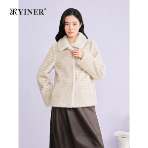Elegant Long Lapel Faux Fur Jacket