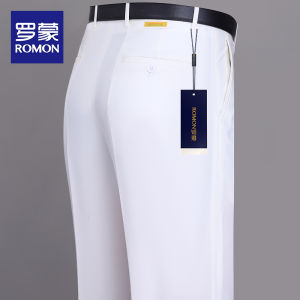 กางเกงขายาวผู้ชายผ้าไหมมัลเบอร์รี่ Roemon ทรงตรงลำลอง ทรงหลวม ฤดูร้อน ผ้าไหม 90% โพลีเอสเตอร์ใหม่ 10%