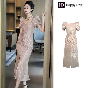 Happy Diva Womens Midi Fishtail Dress Casual Dress Wedding Party Dress Graduation Dress 45128