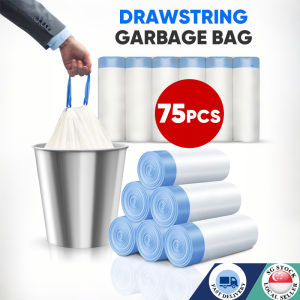 🇸🇬 Drawstring garbage bag Trash Bag Rubbish Bag Plastic Dustbin Liner Kitchen Bin 垃圾袋 Cleaning Plastic Bag