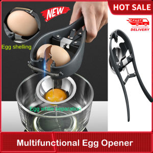 ที่ตัดเปลือกไข่304สแตนเลสอุปกรณ์ที่ใช้ในครัวปลอกเปลือกไข่ไข่แดงและเครื่องแยกไข่ขาวของใช้ในครัวเรือน