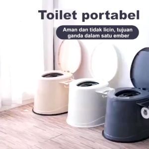 Trove Toilet Duduk Mobile Anti Slip Portable Wc Pispot Untuk Lansia Dan Ibu Hamil Kloset Jongkok Kloset Portabel