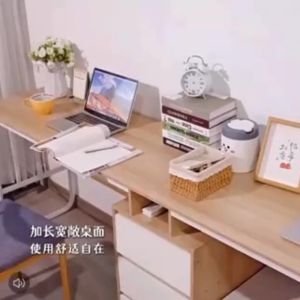 โต๊ะทำงาน โต๊ะคอมคู่ Computer Desk  สมัยใหม่ ลติฟังก์ชั่น มีลิ้นชักเก็บของ ดีไซน์สวย แข็งแรง ประกอบง่าย