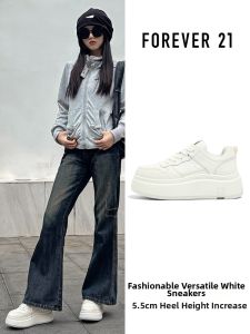 Forever21 | Giày Thể Thao Nữ Trắng Đế Bằng Mềm Nâng Đỡ Gót