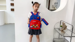กระเป๋านักเรียนอนุบาลกระเป๋าเป้สะพายหลังเด็กชายและเด็กหญิงการ์ตูน