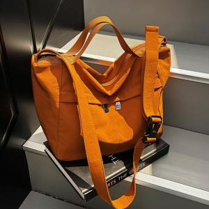 Fashionable Large Capacity Womens Bag 2024 New Style Canvas Shoulder Crossbody Bag Handbag Versatile for Class Lightweight