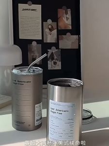 Cốc Uống Nước Giữ Nhiệt Khổ Lớn Inox 2 Lớp Kèm Ống Hút Chân Không Tiện Lợi Dễ Mang Theo - BN05