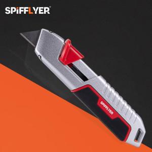 Automatic Retractable Safety Box Cutter SPIFFLYER Aluminum Alloy Mini Art Knives Hand Tool for Office And Home Use