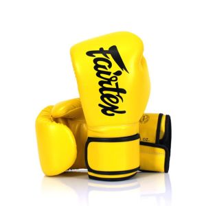 Fairtex BGV14 Microfiber Muay Thai Boxing Gloves Yellow/Black