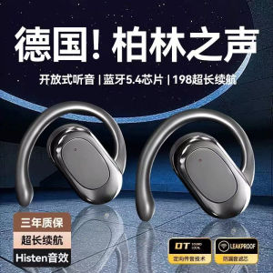 Berlin Sound 2025 New Bone Conduction Open-Design Bluetooth Wireless Earphones Sports Ear-Hanging Long Battery Life