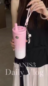 YANIS3 Cangkir Mug Kopi Stainless Steel 550ml Termos Vakum Tumbler tahan panas dingin 24 jam