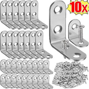 10/20 ชิ้น ขายึดมุมรูปตัวแอลสแตนเลส พร้อมสกรู / 90 องศา ขายึดชั้นวางมุมฉาก / ตัวยึดขายึดข้อต่อโลหะแบบงานหนัก