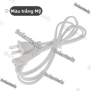 Dây Cáp Nguồn AC Bolantedz 1.5m EU/US 2 Chân IEC C7 Dây Nối Dài Cho Đầu CD Sony PSP 2 3 Radio Di Động Laptop - Có Tiếp Địa Tiêu Chuẩn