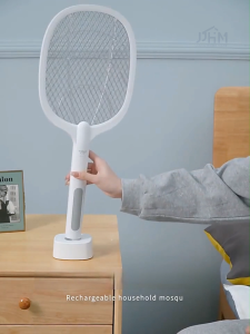 Update 3in1 Electric Insect Mosquito Racket Mosquito Swatter Killer USB Rechargeable LED Lamp [SG Stock]
