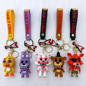 Disney | Keychain Fun Doll Ornament 5pcs Keychain Set Mini Figure Keyring Cartoon Character Pendant Bag Charm for Car Keys Backpack Dec