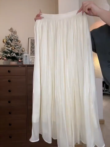 Rok Plisket Premium Rok Plisket Glossy rok plisket gliter hijab anggun pesta Rok A-Line Skirt