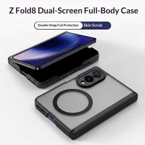 Ốp Lưng Cứng Trong Suốt Cho Samsung Galaxy Z Fold 8 Vỏ Bảo Vệ Bản Lề Từ Tính Magsafe PC Siêu Bền Tương Thích Với Samsung Z Fold 8
