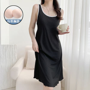 Women s Pyjamas Pajamas T-shirt Dress Confortable Nightwear Sleepwear baju tidur baju perempuan Maternity Sleep Wear Dress With Bra Pad #8909