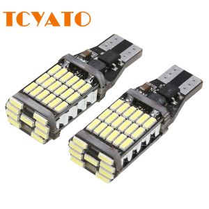 TCYATO 2pcs T15 Reverse Light W16W Led Super Bright 10W Canbus Backup Light Car Park Light White Red 12V