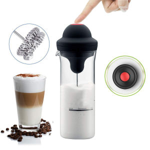 Portable Wireless Electric Milk Foamer Creamy Foam Tea and Coffee Egg Blender Adjustable Wireless Milk Frother Jug Cup