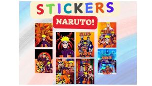 NARUTO STICKERS -GLOSSY AND VIVID COLOR CAN ALSO BE FOR BIRTHDAY PARTY FAVOR OR ADDITION TO LOOT BAG