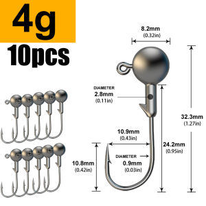 Lurestiker fishing jigging head hooks for soft worm baits crankbait fishing sharp hooks for Bass Pike Trout Accessories