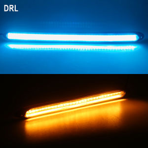 2 Chiếc Đèn LED DRL 12V Màu Vàng Đèn Chạy Ban Ngày Xi Nhan Chảy Dành Cho Đèn Pha Ô Tô Tương Thích Với BMW