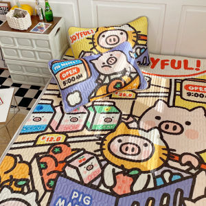 Bộ Ba Món Chăn Ga Gối Bằng Lông Cừu Phong Cách Nhật Bản Dễ Thương Cho Học Sinh Bộ Chăn Mát Mẻ Bằng Lụa Đồ Dùng Sinh Hoạt Hàng Ngày