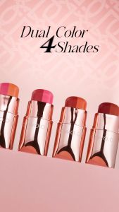 【Haute Series】 O.TWO.O Blush On Glowing Tahan Lama Dual Color Silky-Soft Lip Cheek Eye Stick 3in1