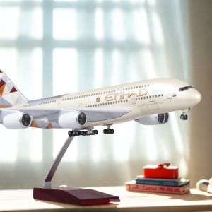 Mô Hình Máy Bay A380 ETIHAD Hãng Hàng Không Tỷ Lệ 1/160 50.5CM Chất Liệu Nhựa Đúc - Đồ Chơi Để Sưu Tầm Và Trưng Bày Phù Hợp Cho Độ Tuổi 14+