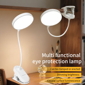 Portable Rechargeable Led Night Light Bedside Table Desk Lamp for Office Student Reading Book Eye Protection with Folding Clamp
