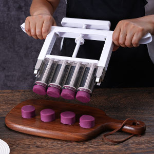 Hand Press Mooncake Filling Divider Four Holes Quantitative Evenly Divide Filling Plum Cake Green Bean Cake Baking Tools