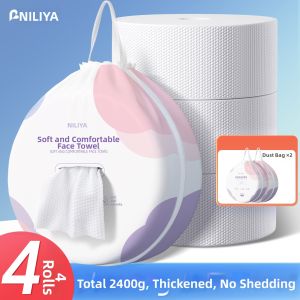NILIYA | Natural Cotton Disposable Roll Thick Large Professional Beauty Salon Use Facial Cleansing Towel